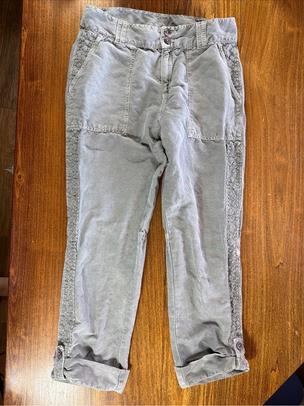 Sundance Green Cargo Jogger Pants with Side Panel Detail